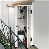 GAROFALO Casetta da giardino in PVC beige 1 x 1.5 m, superficie esterna 1.32 m² e spessore parete 20 mm, con pavimento e porta ad anta singola, GAROFALO Tuscnay EVO S 1 anta