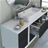 BADEN HAUS Lavabo da appoggio Bellagio BADEN HAUS rettangolare in solid surface L 63 x H 13 x P 33 cm bianco