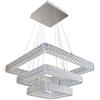 NOVECENTO Lampadario LED neoclassico Soledad trasparente, luce naturale 6080 lumen, NOVECENTO