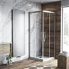 Leroy Merlin Box doccia angolare con porta scorrevole, vetro 8 mm, L 87 cm x L 89 cm, H 195 cm, cromo Namara