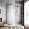 Leroy Merlin Porta doccia saloon L 95-100 cm x H 195 cm per nicchia in vetro trasparente SP. 8 mm, profilo lucido cromo, serie Namara
