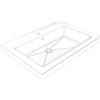 Leroy Merlin Lavabo da appoggio rettangolare in resina L 71 x H 5 x P 51 cm bianco