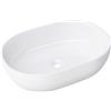 Leroy Merlin Lavabo da appoggio Chiure ovale in ceramica L 60 x H 14.5 x P 40 cm bianco lucido piletta non inclusa