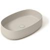 OLYMPIA CERAMICA Lavabo da appoggio Wave OLYMPIA CERAMICA ovale in ceramica 70cm ghiaccio opaco piletta non inclusa