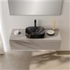 Leroy Merlin Lavabo Nube L45 x H13 x P32, in ceramica finitura pietra nera