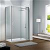 Leroy Merlin Porta doccia scorrevole L 130-140 cm x H 195 cm per nicchia in vetro trasparente SP. 6 mm, profilo lucido cromo, serie Slimline
