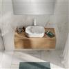 Leroy Merlin Lavabo Nube L45 x H13 x P32, in ceramica finitura calacatta
