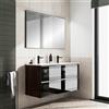 Leroy Merlin Mobile bagno con lavabo STAR L120 x H60 x P46 cm walnut in vetro 2 cassetti per doppia vasca, il cassetto é dotato di illuminazione LED