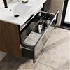 Leroy Merlin Mobile bagno con lavabo STAR L120 x H60 x P46 cm oak in vetro 2 cassetti per doppia vasca, il cassetto é dotato di illuminazione LED