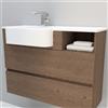 BADEN HAUS Lavabo d'appoggio rettangolare Florida L 100.3 x H 13 x P 42 cm in resina bianco