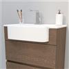 BADEN HAUS Lavabo d'appoggio rettangolare Florida L 70.5 x H 1.8 x P 42 cm in resina bianco