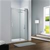 Leroy Merlin Porta doccia scorrevole L 94-100 cm x H 195 cm per nicchia in vetro trasparente SP. 6 mm, profilo lucido cromo, serie Slimline