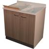 Leroy Merlin Mobile lavanderia con lavabo incluso Plus 2 ante in hdf bianco e larice P 60 x L 80 x H 85 cm