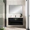 Leroy Merlin Mobile bagno con lavabo STAR L120 x H60 x P46 cm walnut in vetro 2 cassetti per vasca centrale,il cassetto é dotato di illuminazione LED
