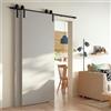 Leroy Merlin Porta scorrevole Idra in legno grigio, L 90 x H 210 cm, con binario Fizz