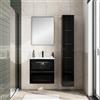 Leroy Merlin Mobile bagno con lavabo STAR L60 x H60 x P46 cm walnut in vetro 2 cassetti per vasca centrale, il cassetto é dotato di illuminazione LED