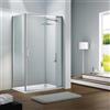 Leroy Merlin Porta doccia scorrevole L 114-120 cm x H 195 cm per nicchia in vetro trasparente SP. 6 mm, profilo lucido cromo, serie Slimline