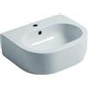 KERASAN Lavabo sospeso semicerchio Flo H 16.5 x P 40 cm in ceramica bianco