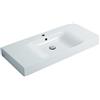 KERASAN Lavabo sospeso rettangolare Cento 100cm H 10 x P 45 cm in ceramica bianco