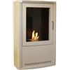 Ruby Stufa a bioetanolo in acciaio bianco/nero 3 Kw 2 l H97 x P32 x L50 cm RUBY Tofane