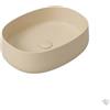 OLYMPIA CERAMICA Lavabo da appoggio Wave OLYMPIA CERAMICA ovale in ceramica tortora opaco piletta non inclusa