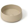 OLYMPIA CERAMICA Lavabo da appoggio OLYMPIA CERAMICA Wave tondo in ceramica tortora opaco piletta non inclusa