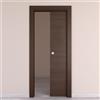 COOPLEGNO Porta interna scorrevole Timber in legno colore wengé, L 80 x H 210 cm, apertura reversibile