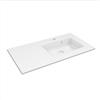 SENSEA Lavabo a incasso rettangolare vasca a destra Neo L 91 x H 11 x P 49 cm in porcellana bianco lucido