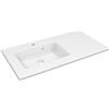 SENSEA Lavabo a incasso rettangolare vasca a sinistra Neo L 91 x H 11.2 x P 49 cm in ceramica bianco lucido