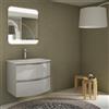 BADEN HAUS Mobile da bagno sospeso sotto lavabo L 69 x H 55 x P 48 cm grigio, 2 cassetti 2 ante BADEN HAUS Vague
