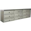 ALUBOX Casellario postale condominiale ALUBOX Slim 9 posti formato rivista in alluminio argento satinato L 116 x P 30 x H 38 cm