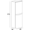BADEN HAUS Colonna per mobile bagno Vague BADEN HAUS 2 ante P 38 x L 40 x H 170 cm grigio chiaro