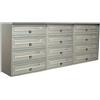 ALUBOX Casellario postale condominiale ALUBOX Slim 12 posti formato rivista in alluminio argento satinato L 116 x P 30 x H 50 cm