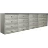 ALUBOX Casellario postale condominiale ALUBOX Slim 16 posti formato rivista in alluminio argento satinato L 154.5 x P 30 x H 50 cm