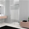 Leroy Merlin Porta doccia scorrevole L 136-142 cm x H 200 cm per nicchia in vetro smerigliato SP. 8 mm, profilo lucido cromo, serie Lead
