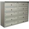 ALUBOX Casellario postale condominiale ALUBOX Slim 10 posti formato rivista in alluminio argento satinato L 77.5 x P 30 x H 63 cm