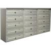 ALUBOX Casellario postale condominiale ALUBOX Slim 15 posti formato rivista in alluminio argento satinato L 116 x P 30 x H 63 cm