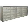 ALUBOX Casellario postale condominiale ALUBOX Slim 20 posti formato rivista in alluminio argento satinato L 154.5 x P 30 x H 63 cm