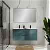 Leroy Merlin Mobile bagno da fissare con lavabo QUADRA L 120 x H 55 x P 45 cm mirto opaco in mdf 2 cassetti per doppia vasca