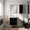 Leroy Merlin Mobile bagno con lavabo STAR L60 x H60 x P45 cm oak in vetro 2 cassetti per vasca centrale