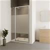 Leroy Merlin Fisso in linea Verve L 50-40 cm x H 190 cm per nicchia in vetro trasparente SP. 6 mm, profilo lucido cromo, serie Verve