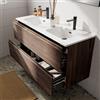 Leroy Merlin Mobile bagno da fissare con lavabo STEP L 120 x H 60 x P 45 cm noce in mdf 2 cassetti per doppia vasca