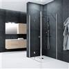 NOVELLINI Pannello laterale per box doccia Glam L 80 x H 200cm, Sp. 6 mm vetro trasparente profilo silver