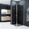 Leroy Merlin Pannello laterale per box doccia Glam L 80 x H 200cm, Sp. 6 mm vetro fumé profilo in alluminio cromato