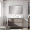 Leroy Merlin Mobile bagno con lavabo STEP L120 x H60 x P46 cm taupe opaco in mdf 2 cassetti per doppia vasca