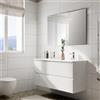 Leroy Merlin Mobile bagno con lavabo STEP L120 x H60 x P46 cm bianco opaco in mdf 2 cassetti per doppia vasca