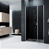 Leroy Merlin Porta doccia L 50 cm x H 200 cm per nicchia in vetro fumè SP. 6 mm, profilo lucido cromo, serie Glam