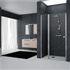 Leroy Merlin Porta doccia saloon L 97-101 cm x H 201.7 cm per nicchia in vetro trasparente SP. 6 mm, profilo satinato cromo, serie Glam