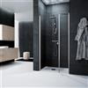 Leroy Merlin Porta doccia L 40 cm x H 200 cm per nicchia in vetro trasparente SP. 6 mm, profilo satinato cromo, serie Glam
