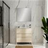 Leroy Merlin Mobile Quadra L80 H73 P39 avorio opaco laccato con lavabo in ceramica vasca centrale base con 3 cassetti a chiusura ammortizzata